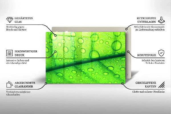 Osłona płyty indukcyjnej Zbliżenie liścia