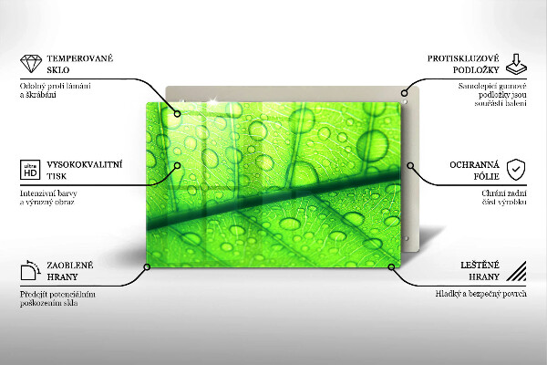 Osłona płyty indukcyjnej Zbliżenie liścia