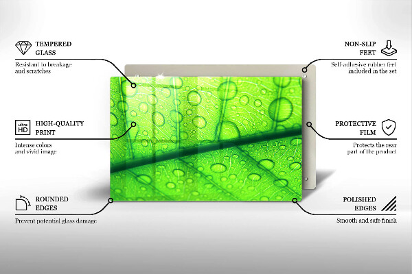 Osłona płyty indukcyjnej Zbliżenie liścia