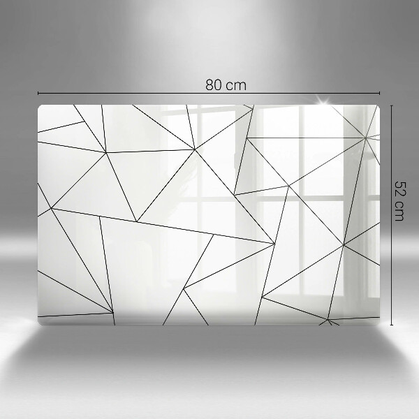 Osłona płyty indukcyjnej Białe trójkąty