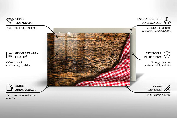 Osłona płyty indukcyjnej Drewniany stół