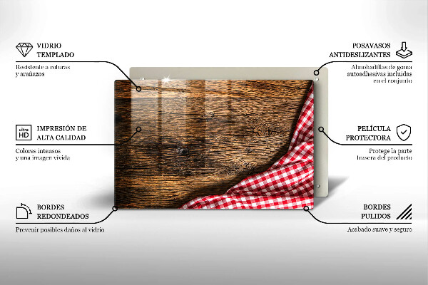 Osłona płyty indukcyjnej Drewniany stół