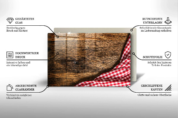 Osłona płyty indukcyjnej Drewniany stół