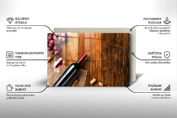 Osłona płyty indukcyjnej Butelka czerwonego wina