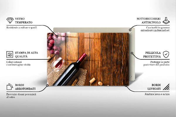 Osłona płyty indukcyjnej Butelka czerwonego wina