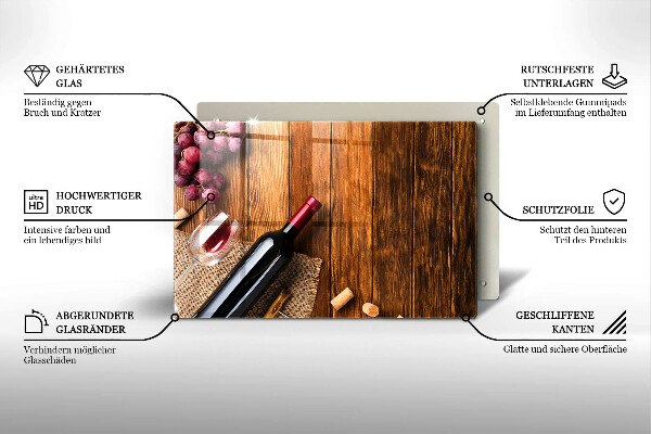 Osłona płyty indukcyjnej Butelka czerwonego wina