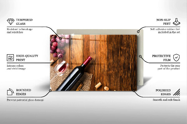 Osłona płyty indukcyjnej Butelka czerwonego wina