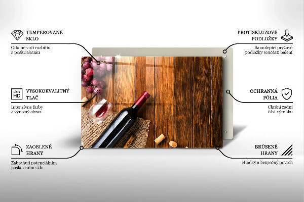 Osłona płyty indukcyjnej Butelka czerwonego wina