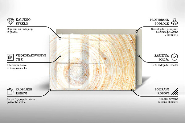 Osłona płyty indukcyjnej Tekstura drewna