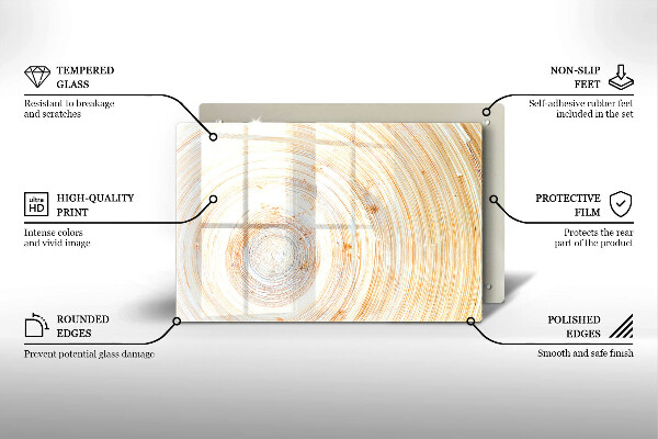 Osłona płyty indukcyjnej Tekstura drewna