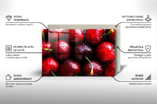 Osłona płyty indukcyjnej Zbliżenie na wiśnie