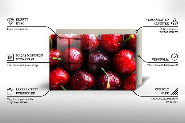 Osłona płyty indukcyjnej Zbliżenie na wiśnie