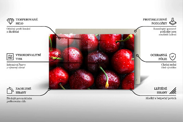 Osłona płyty indukcyjnej Zbliżenie na wiśnie