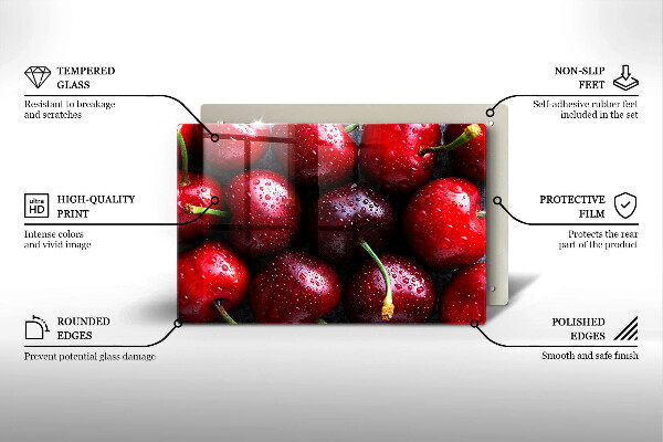 Osłona płyty indukcyjnej Zbliżenie na wiśnie