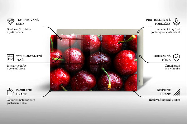 Osłona płyty indukcyjnej Zbliżenie na wiśnie