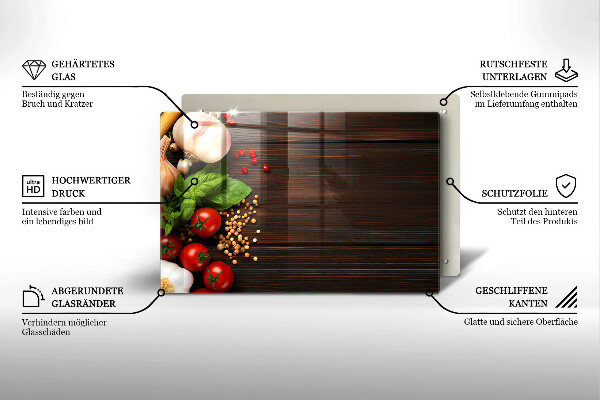 Osłona płyty indukcyjnej Warzywa na stole