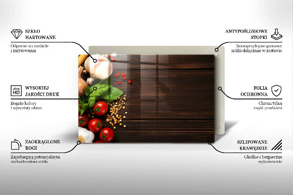 Osłona płyty indukcyjnej Warzywa na stole