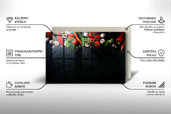 Osłona płyty indukcyjnej Kolorowe warzywa