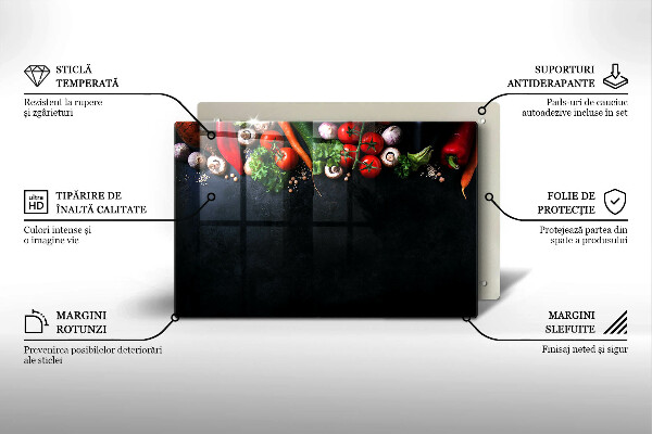 Osłona płyty indukcyjnej Kolorowe warzywa
