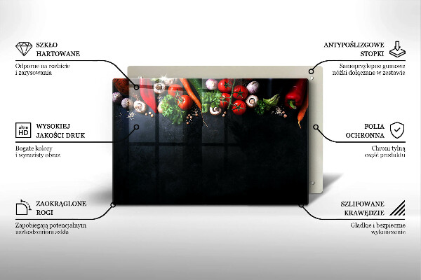 Osłona płyty indukcyjnej Kolorowe warzywa