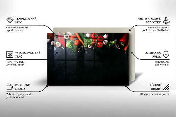Osłona płyty indukcyjnej Kolorowe warzywa