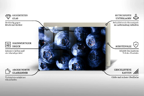 Osłona płyty indukcyjnej Zbliżenie na jagody