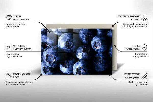 Osłona płyty indukcyjnej Zbliżenie na jagody