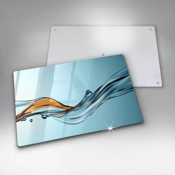 Osłona płyty indukcyjnej Woda na niebieskim tle