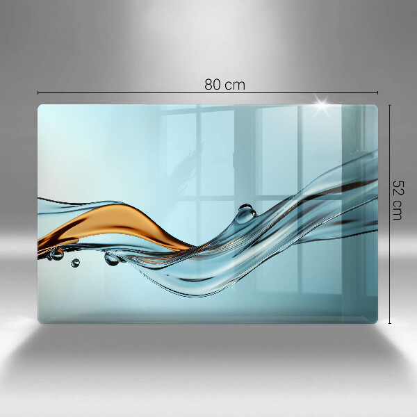 Osłona płyty indukcyjnej Woda na niebieskim tle