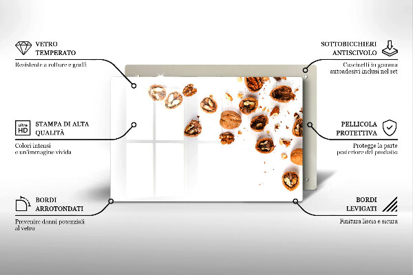 Osłona płyty indukcyjnej Orzechy na białym tle