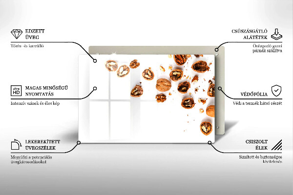 Osłona płyty indukcyjnej Orzechy na białym tle