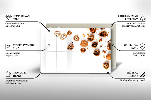 Osłona płyty indukcyjnej Orzechy na białym tle