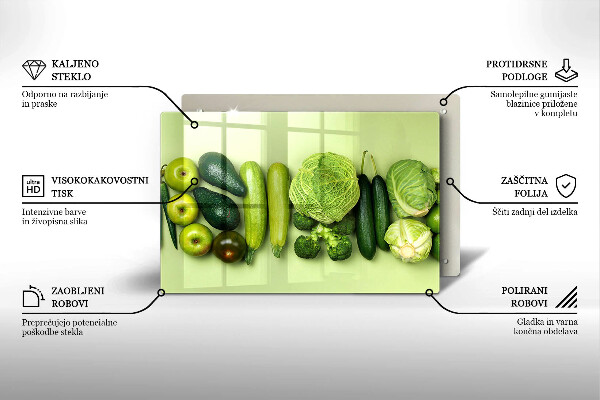 Osłona płyty indukcyjnej Zielone owoce i warzywa