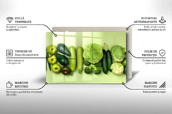 Osłona płyty indukcyjnej Zielone owoce i warzywa