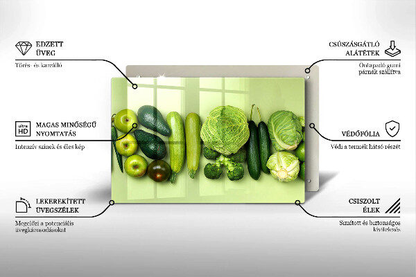 Osłona płyty indukcyjnej Zielone owoce i warzywa