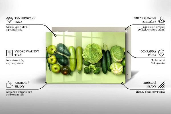 Osłona płyty indukcyjnej Zielone owoce i warzywa
