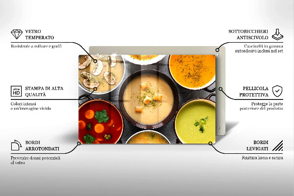 Osłona płyty indukcyjnej Kolorowe zupy