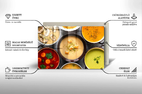 Osłona płyty indukcyjnej Kolorowe zupy