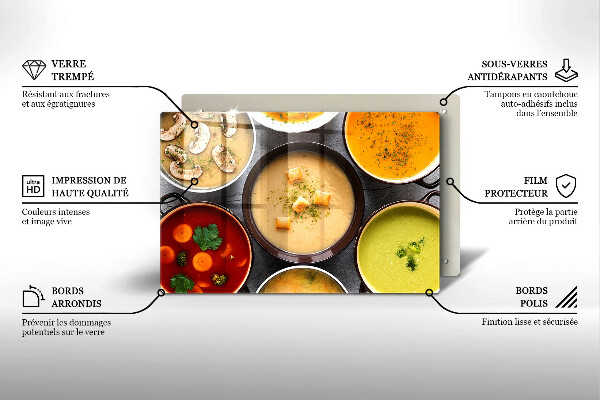 Osłona płyty indukcyjnej Kolorowe zupy