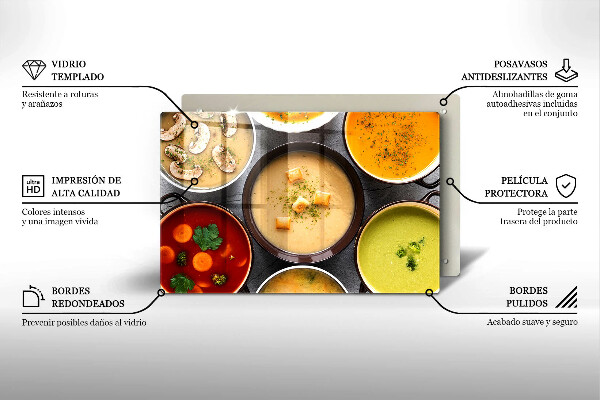 Osłona płyty indukcyjnej Kolorowe zupy