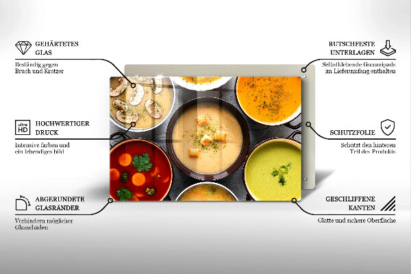 Osłona płyty indukcyjnej Kolorowe zupy