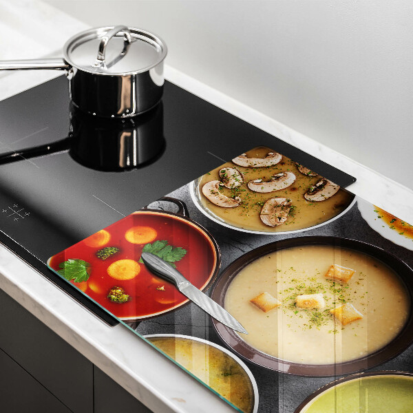 Osłona płyty indukcyjnej Kolorowe zupy