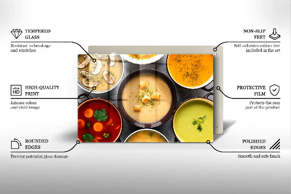 Osłona płyty indukcyjnej Kolorowe zupy