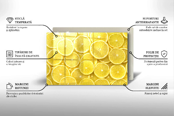 Osłona na ścianę do kuchni Owoce cytryny