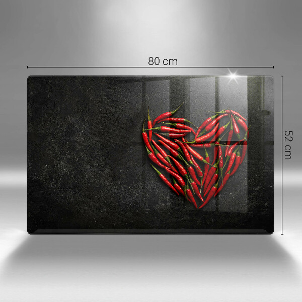 Osłona na ścianę do kuchni Papryki chili serce