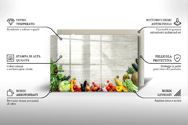 Osłona na płytę indukcyjną Warzywa na osłonach