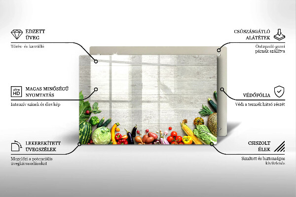 Osłona na płytę indukcyjną Warzywa na osłonach