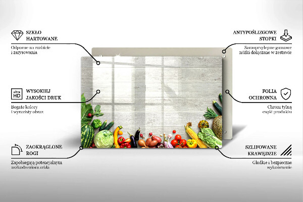 Osłona na płytę indukcyjną Warzywa na osłonach