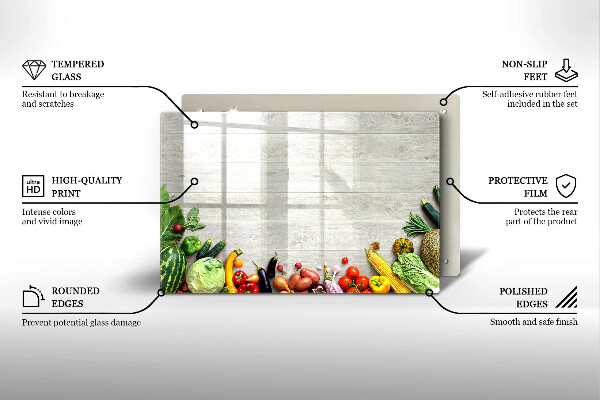 Osłona na płytę indukcyjną Warzywa na osłonach