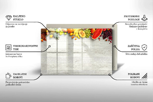 Osłona na płytę indukcyjną Owoce na osłonach